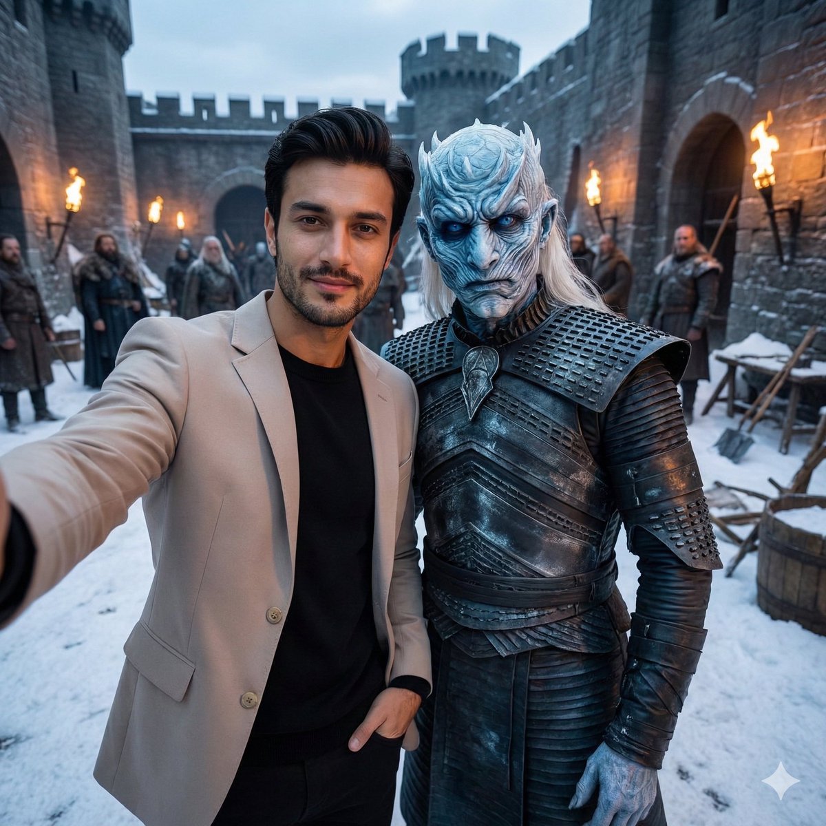 Selfie with Night King on Game of Thrones Set