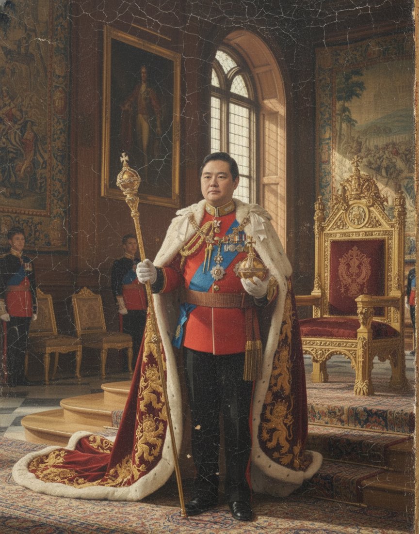 Detailed Oil Painting Prompt for a Regal King Portrait