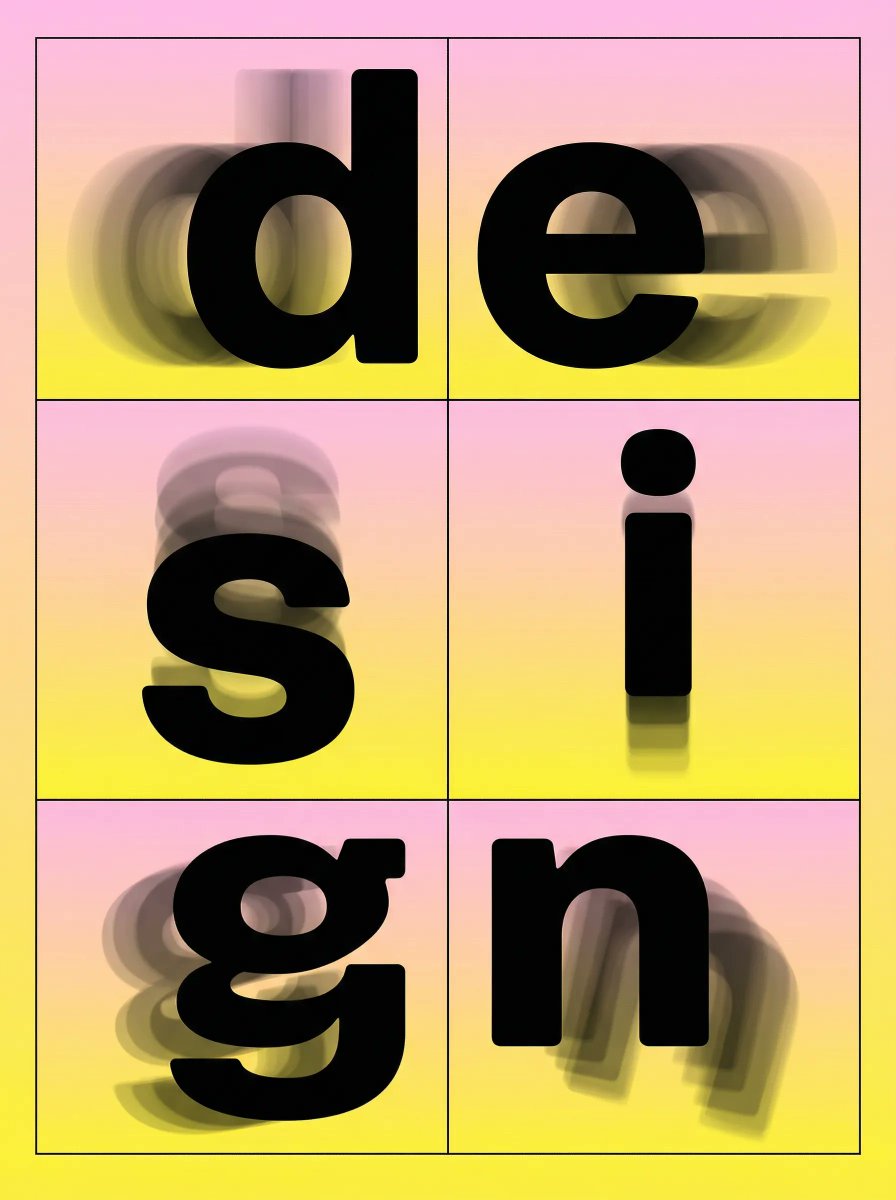 Brutalist Directional Blur Typography Poster Prompt