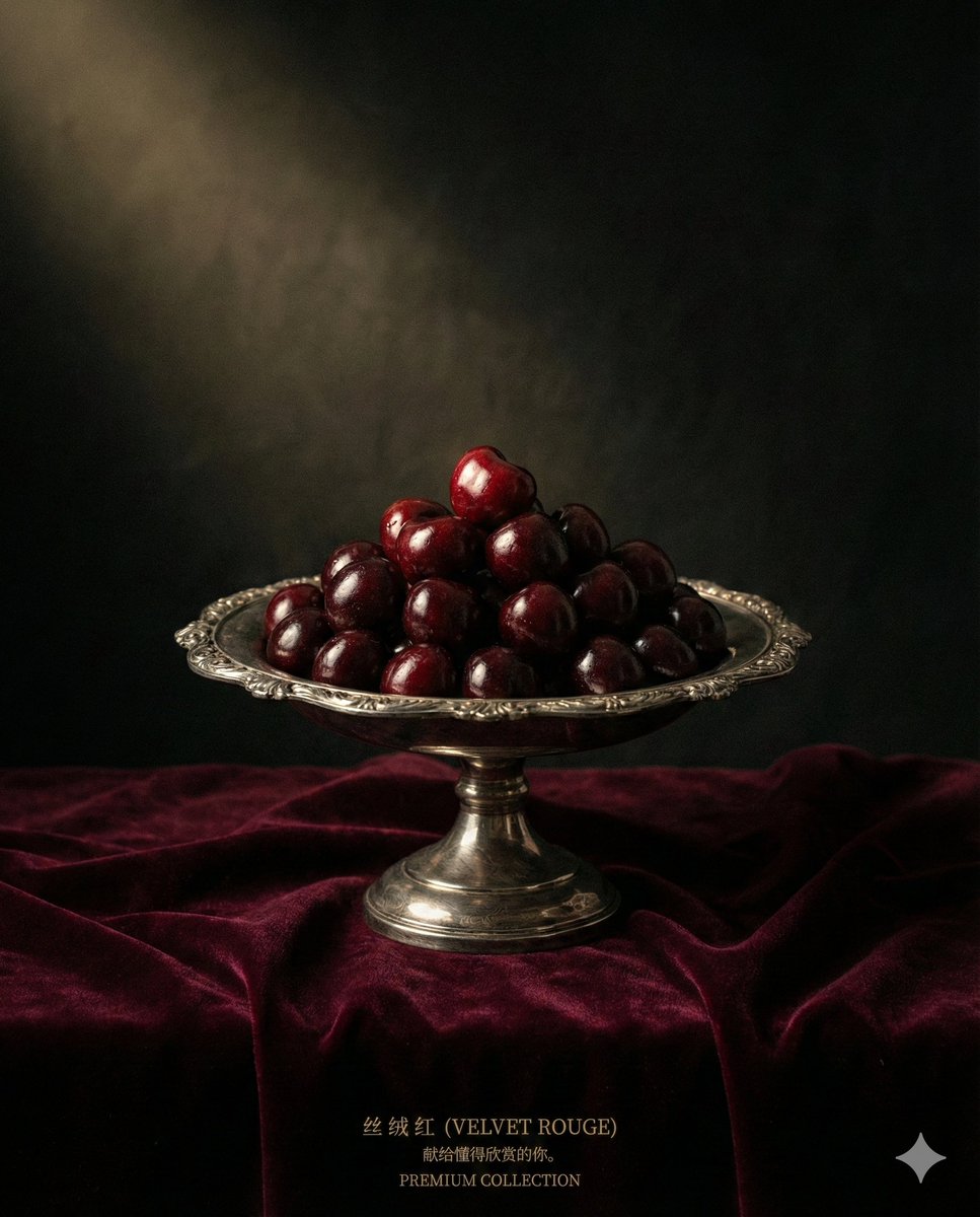 Luxury Cherry Product Photography Prompt (Black Diamond) 3