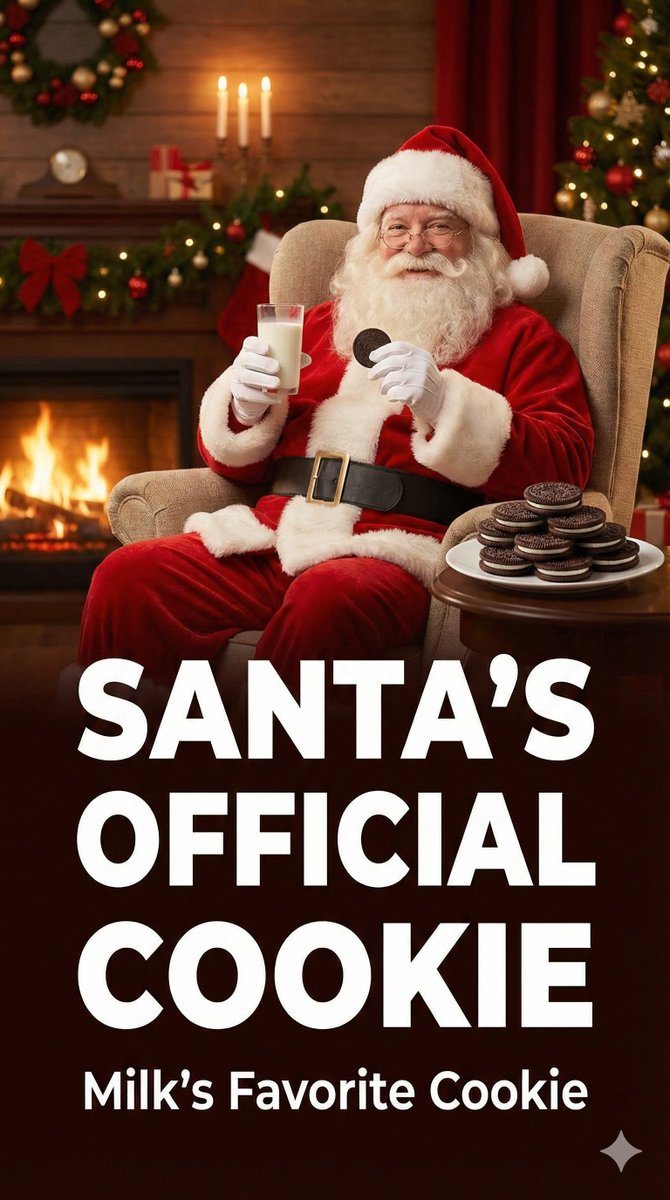 Oreo advertisement featuring Santa Claus 2