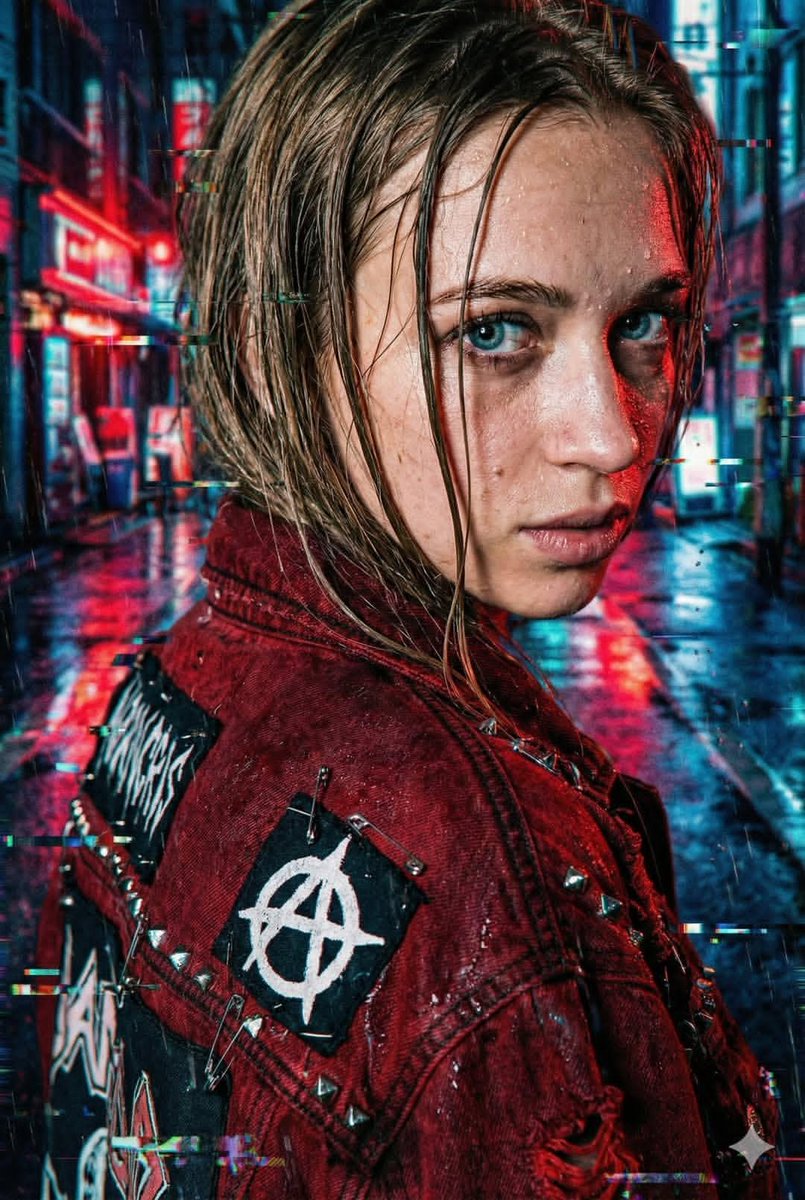 Neo-Tokyo Street Style Portrait Prompt with Glitch Effects 2