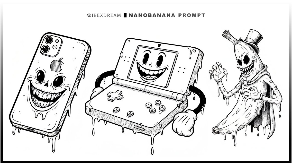 Surreal Rubber-Hose Ink Style Illustration