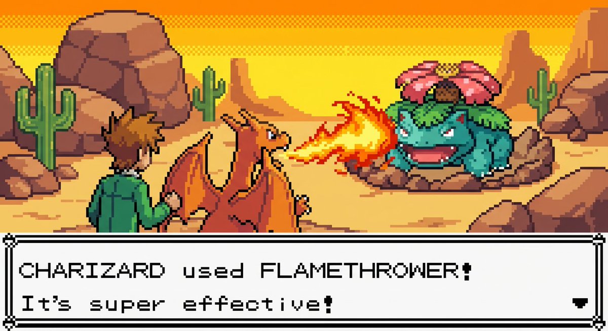 New Pokémon pixel art battle scene 2