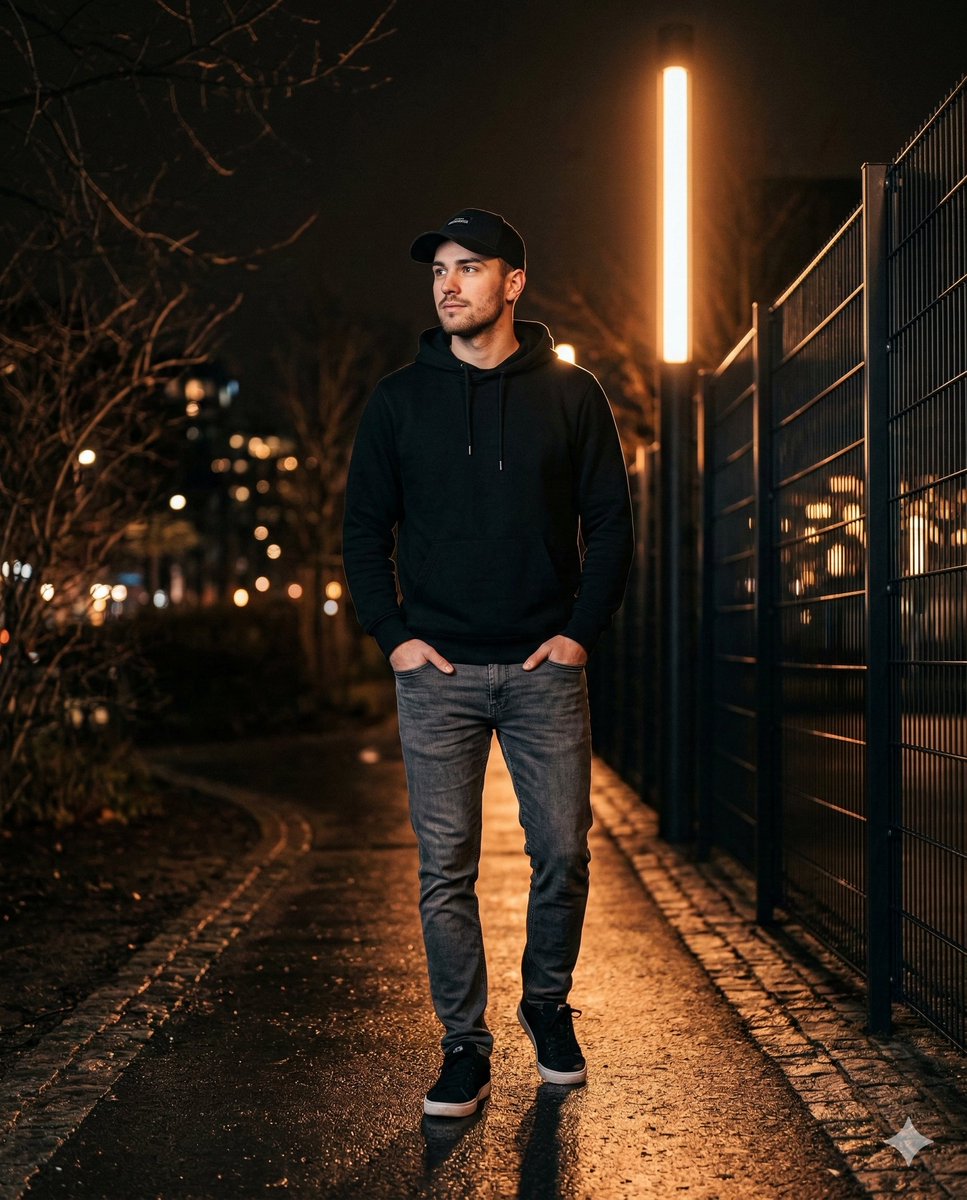 Ultra-realistic Night Photo of a Stylish Young Man 2