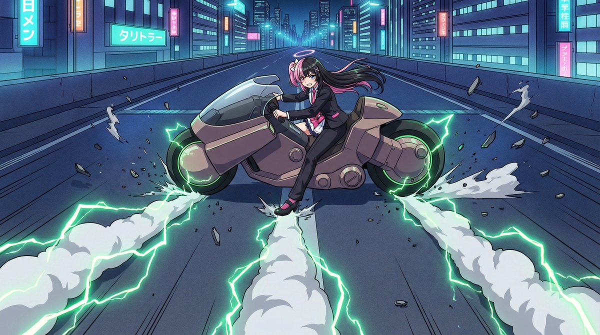 AKIRA 'Slide Brake Scene' Recreation Prompt 4