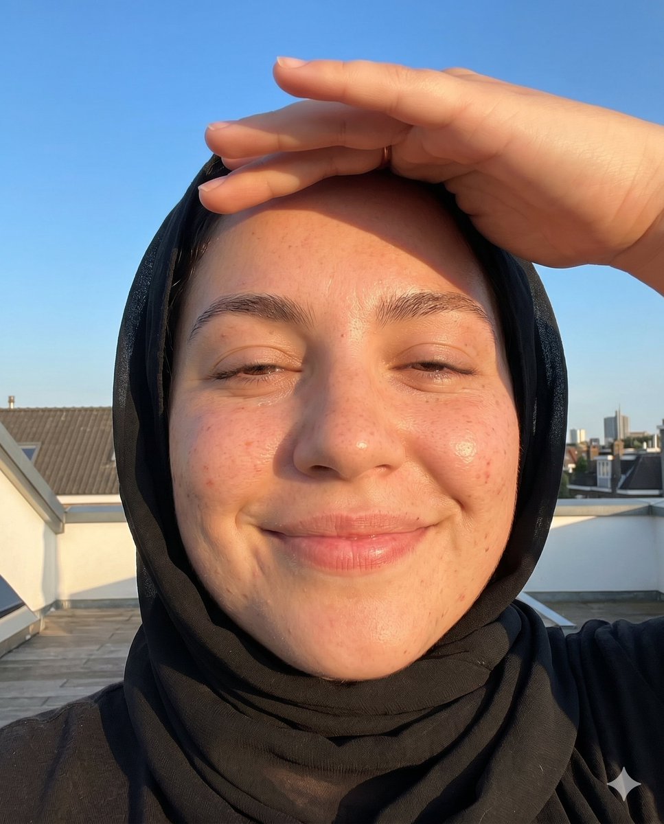 Golden Hour Smartphone Selfie with Headscarf 2