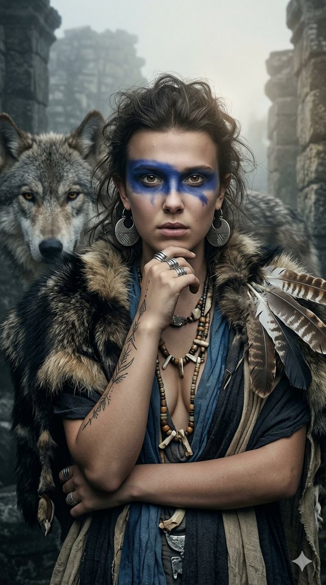 Dark Fantasy Wolf Queen Portrait 2