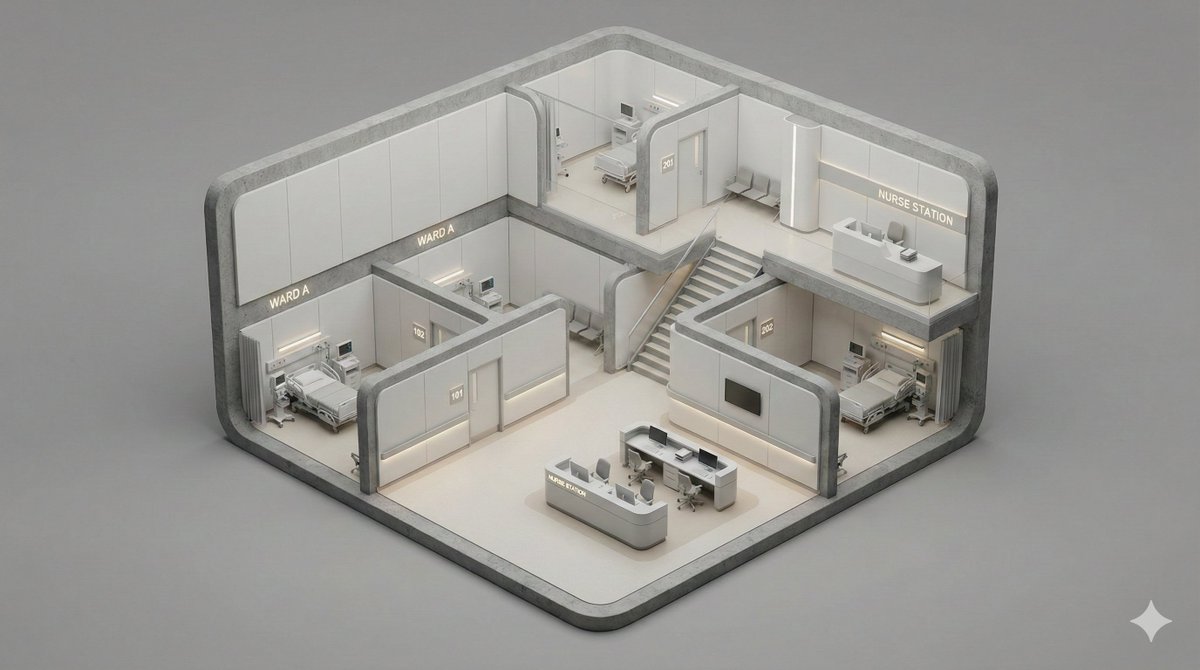 Minimalist 3D Isometric Architectural Diorama 4