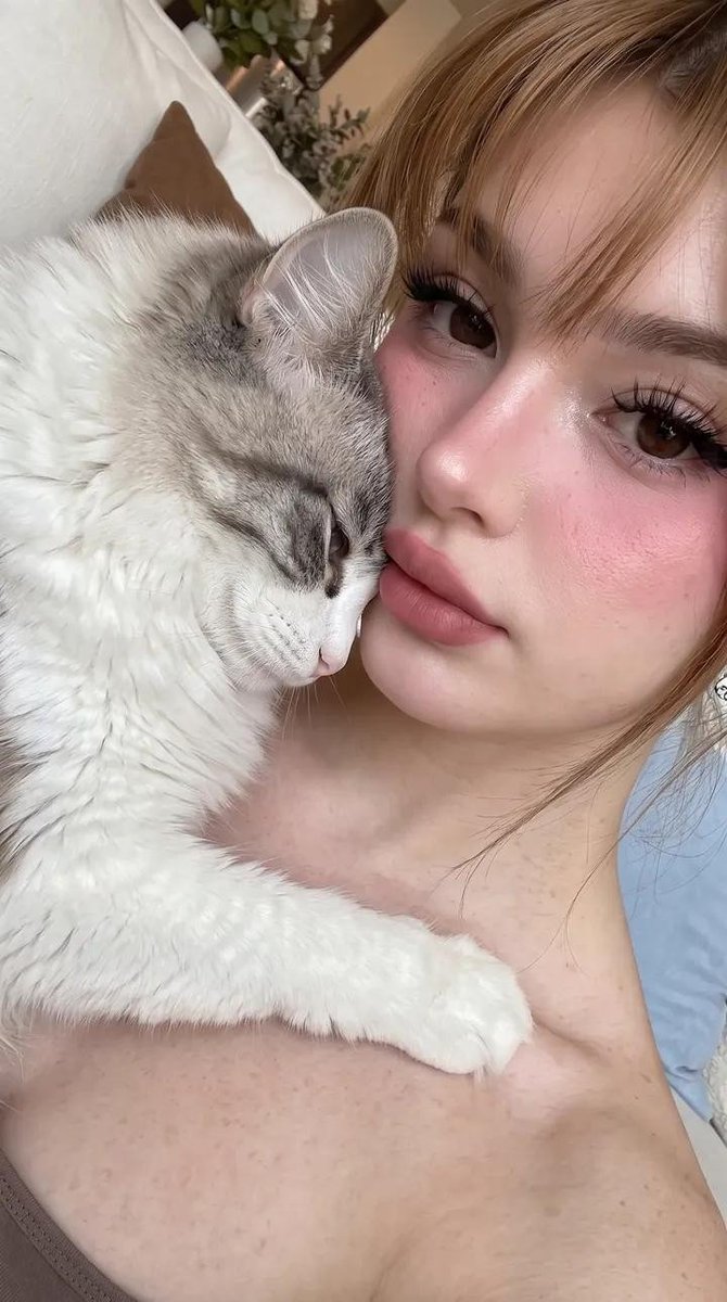 Candid Indoor Portrait with Cat 3