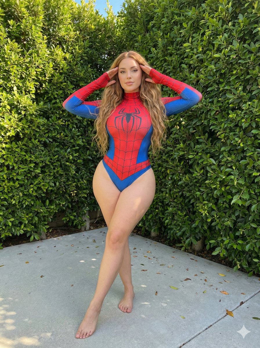 Photorealistic Spider-Girl Cosplay Portrait