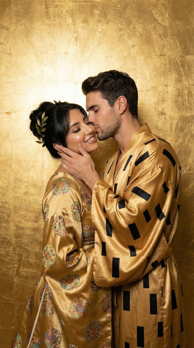 Fine-Art Fashion Editorial Inspired by Gold Mosaic Aesthetics