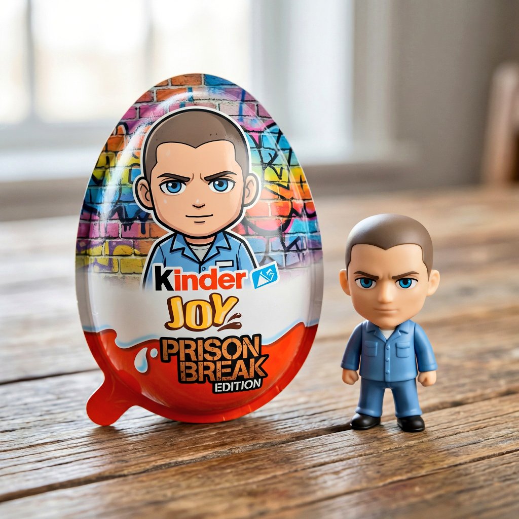 Hyper-realistic Product Photo of Kinder Joy Egg
