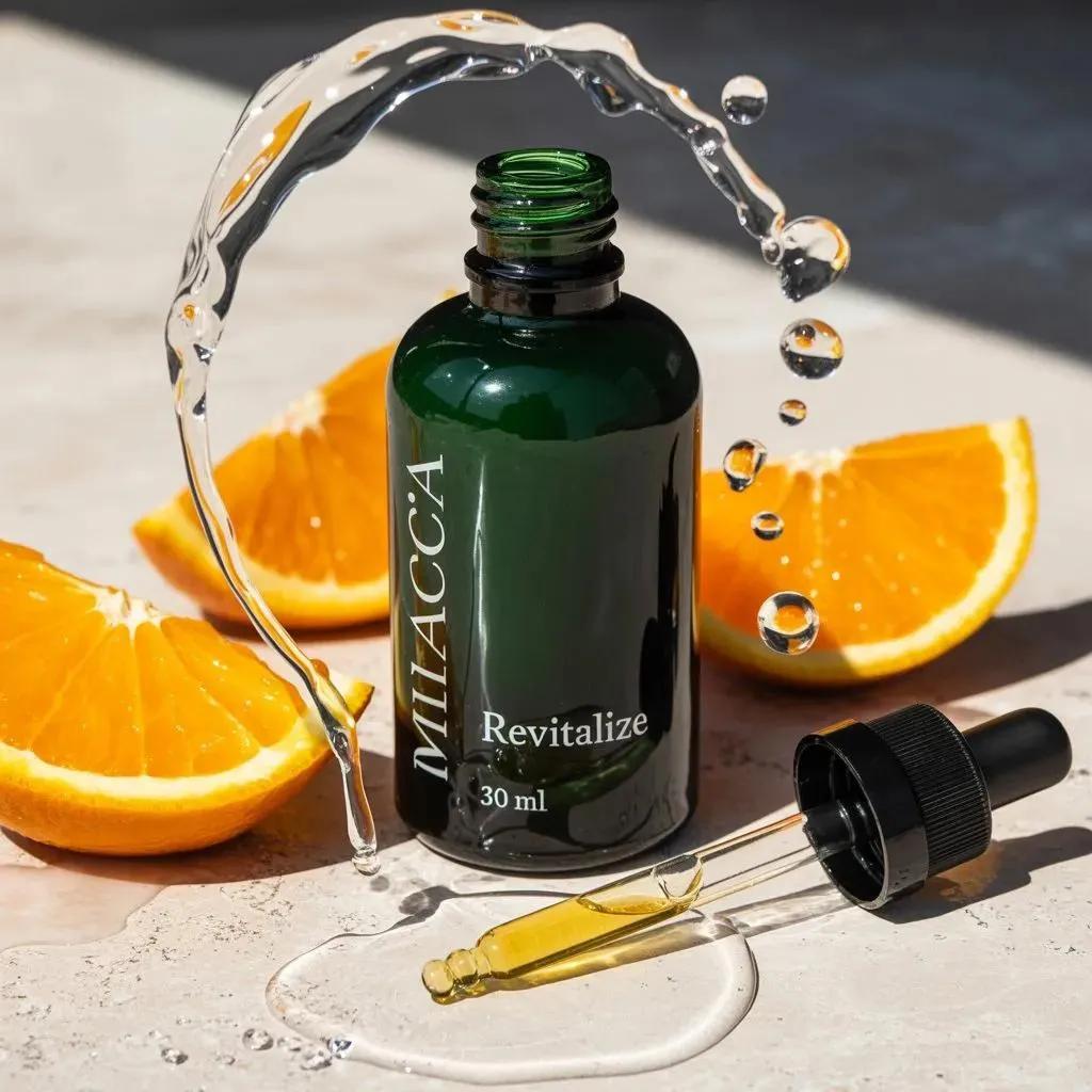 Citrus Skincare Product Macro Photography Prompt 3