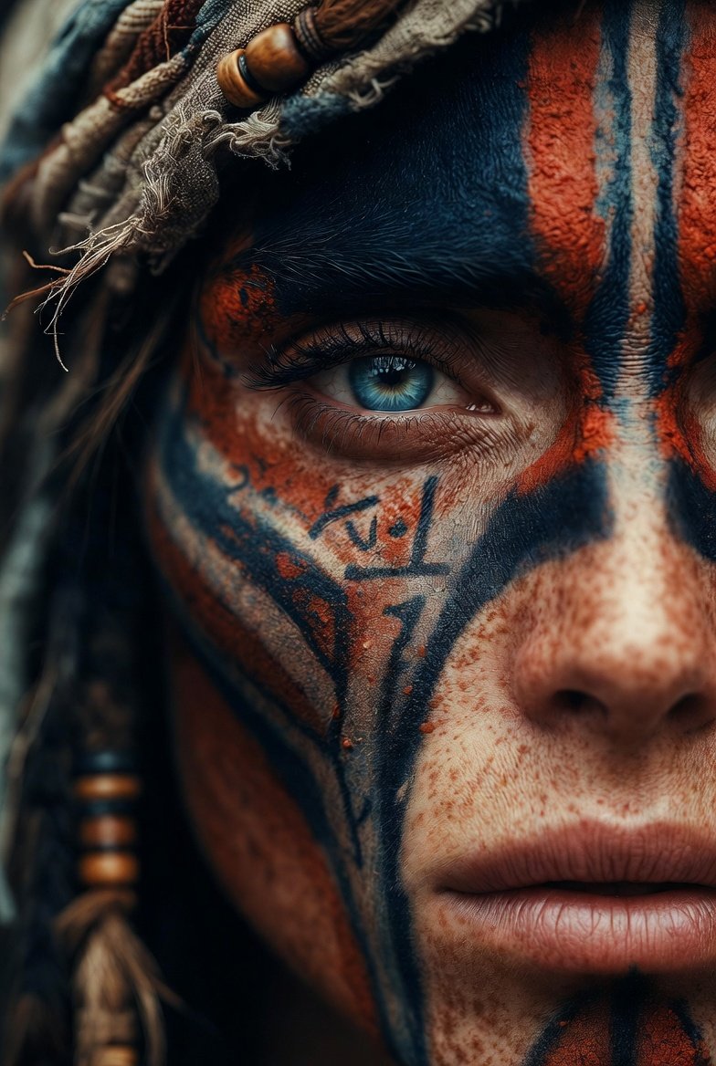 Ancestral Tribal Gaze Portrait Prompt (Facial Lock)