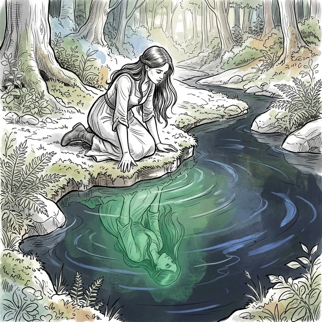 Isometric Zen Woman Line Art 2