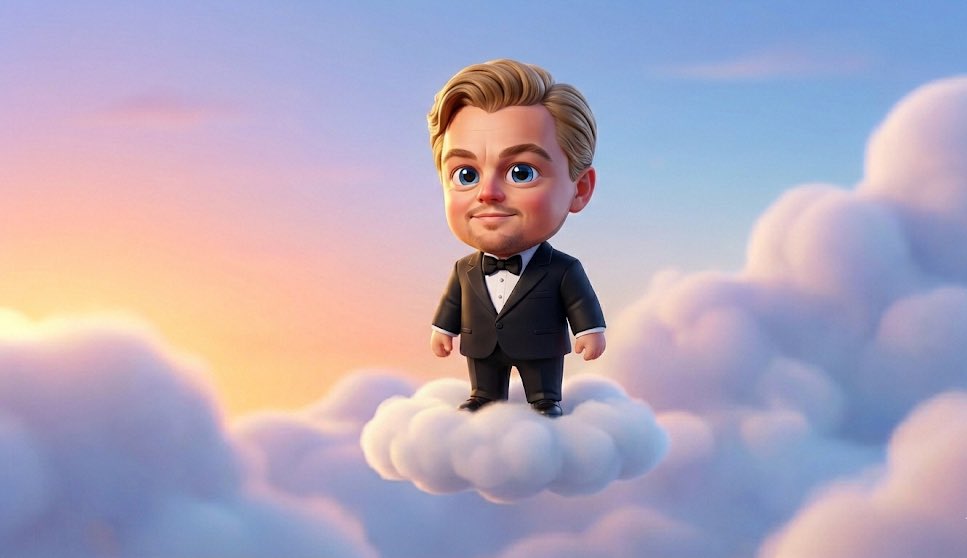 Pixar-Style Celebrity Caricature on Cloud 4