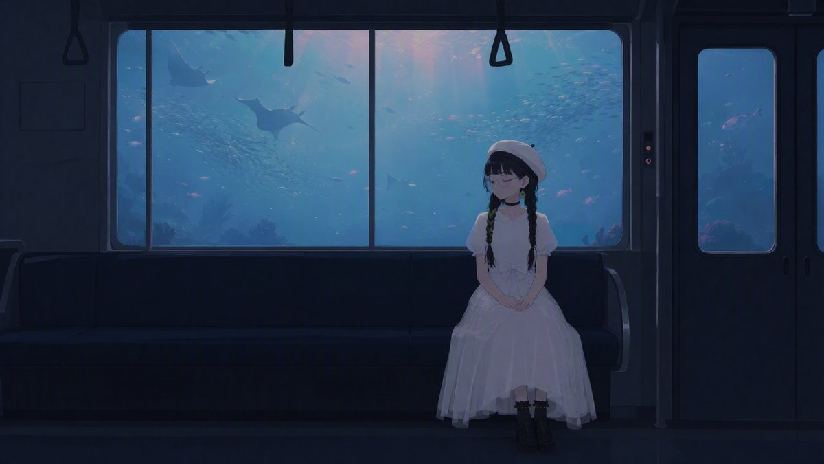 Comic / Storyboard - Anime Train at Dusk with Mount Fuji 2