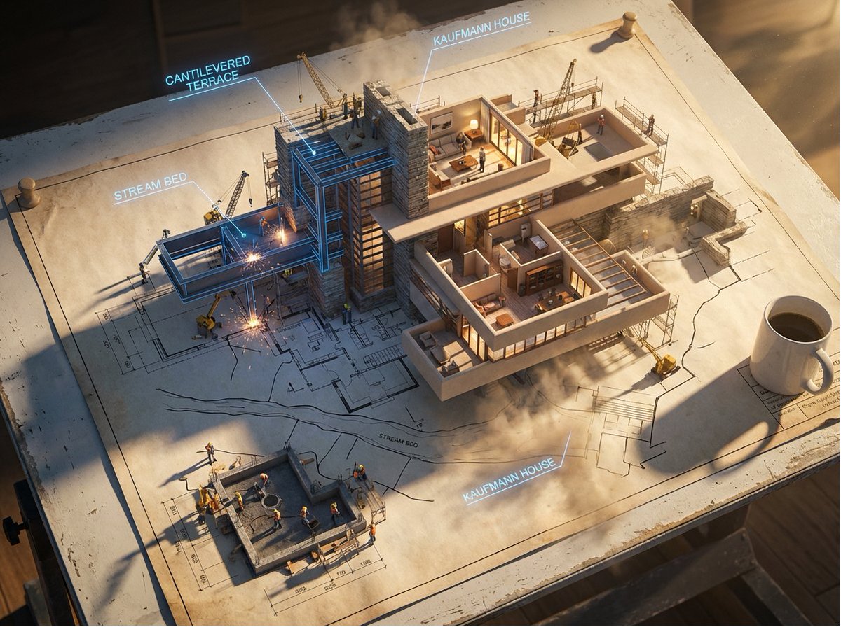 Epic 3D Architectural Blueprint Awakening Scene 4