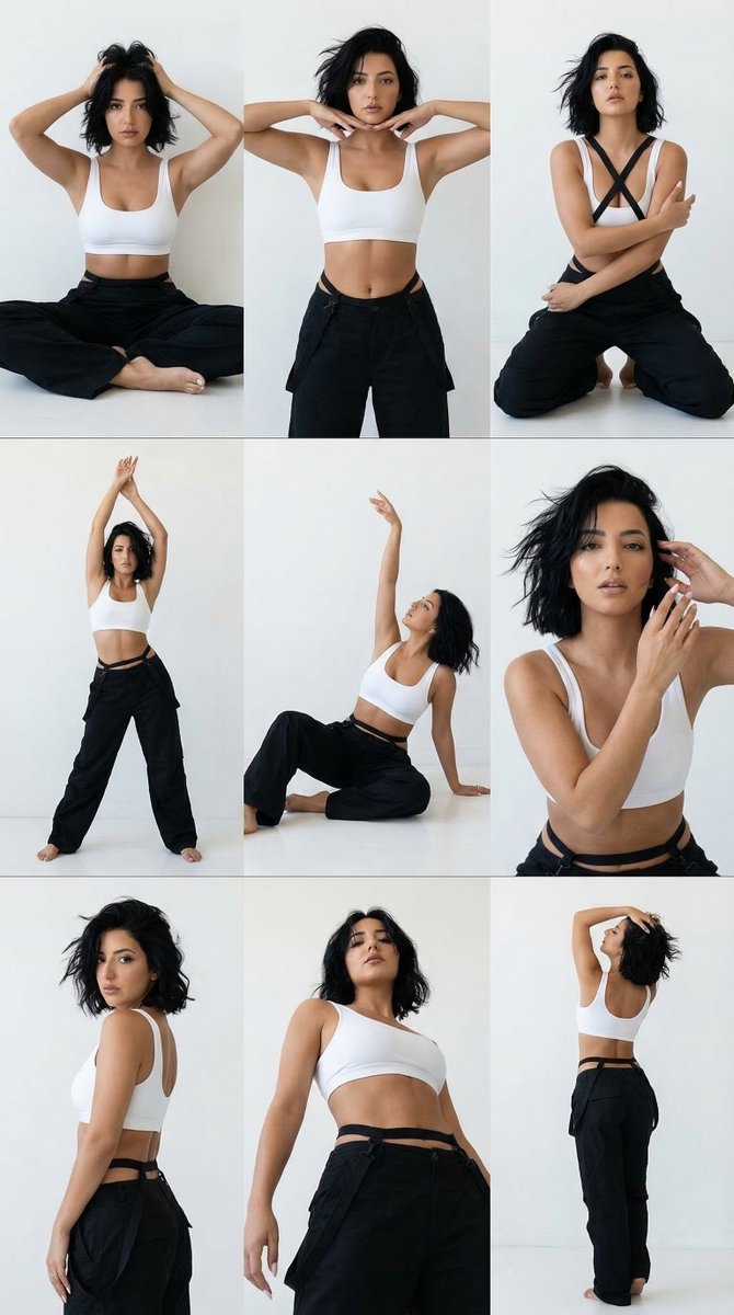3x3 Minimalist Dance Editorial Grid