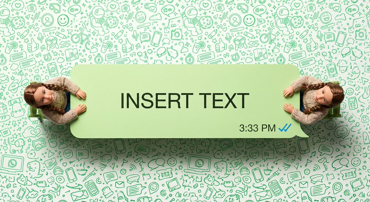 WhatsApp Speech Bubble Dining Table Macro Shot 2
