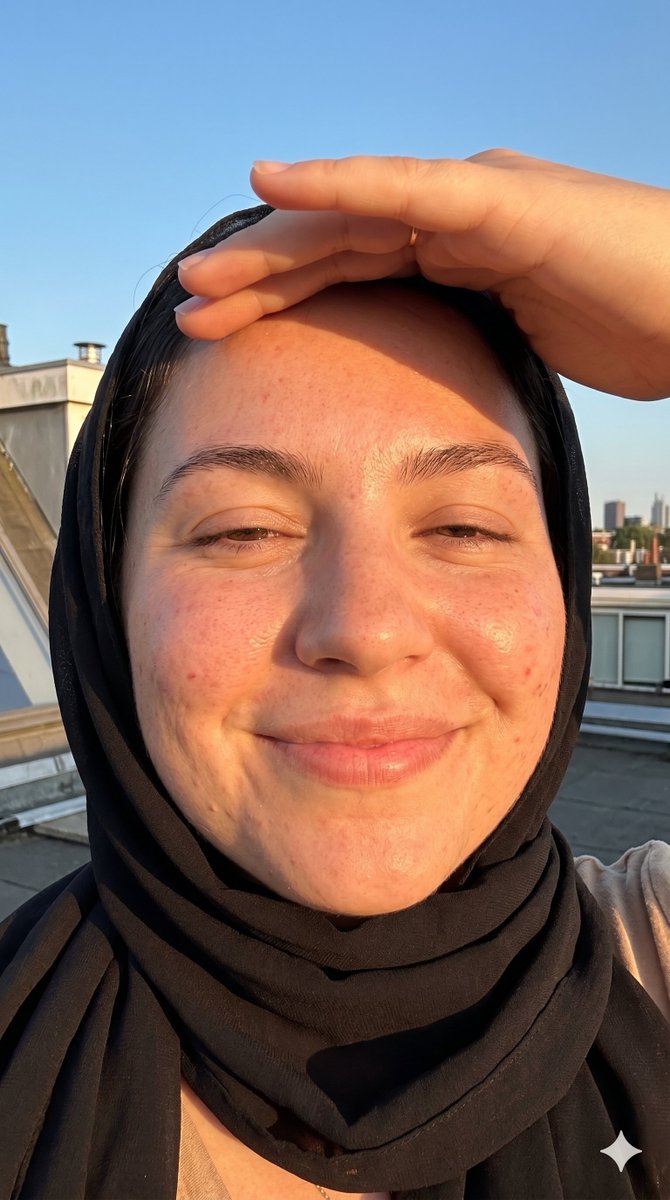 Golden Hour Smartphone Selfie with Headscarf 3