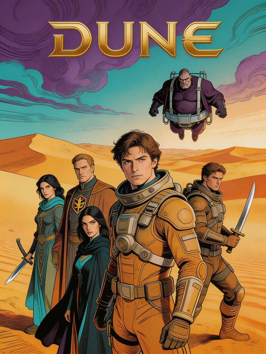 Dune Poster in Moebius Style (Multi-Model Test) 2