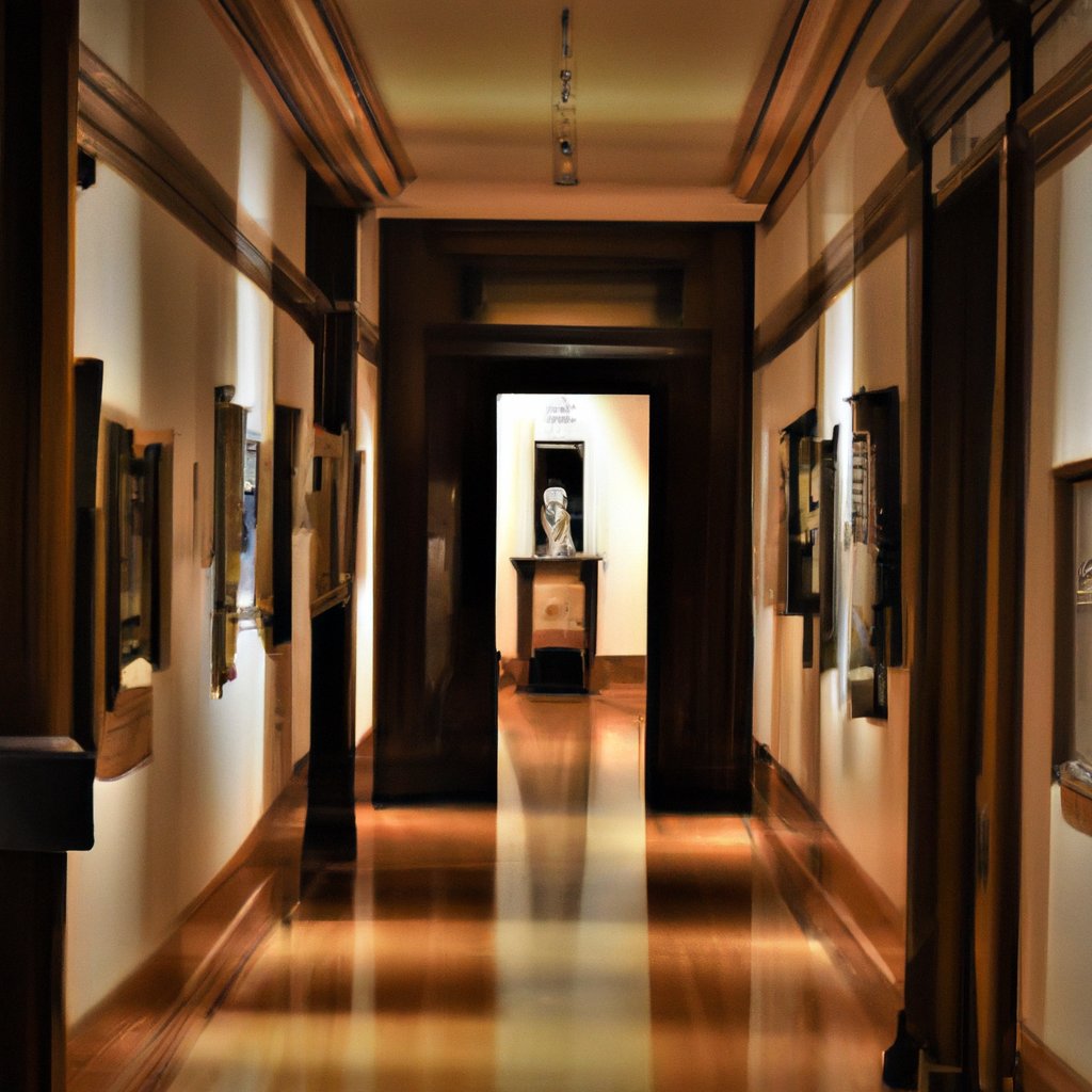 Eerie Hallway with Shadow Creature Prompt 2