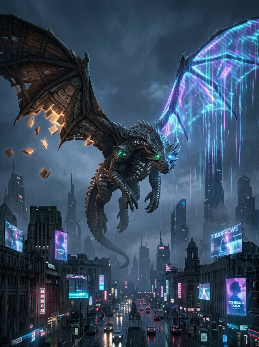 Comic / Storyboard - Intricate Poetic Dragon Fantasy Text 3