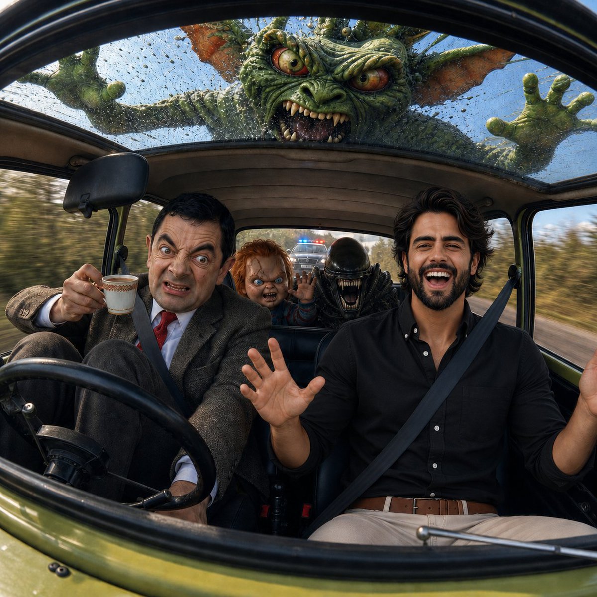 YouTube Thumbnail - Mr Bean Mini Cooper Chaos