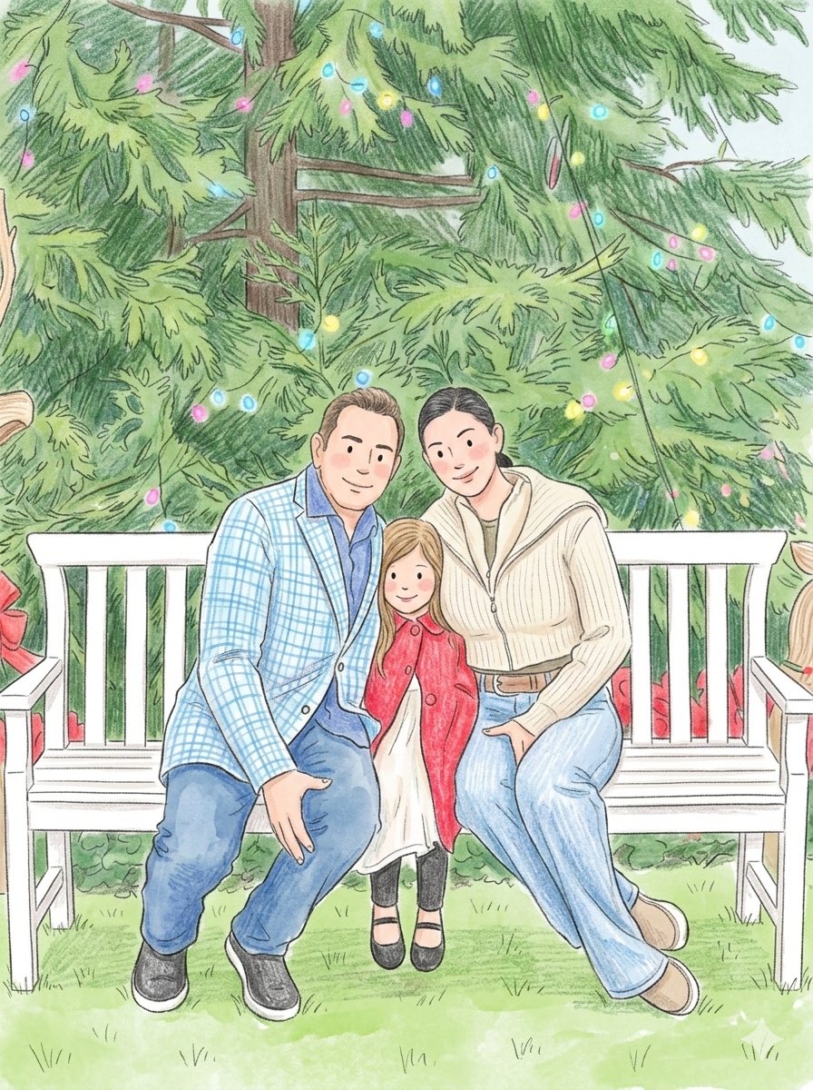 Children's Book Style Colored Pencil and Watercolor Illustration 3