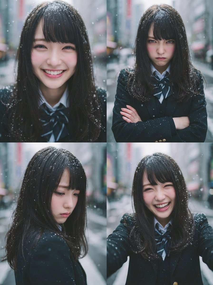 Four-Panel Emotion Grid Generator (Joy, Anger, Sadness, Fun)