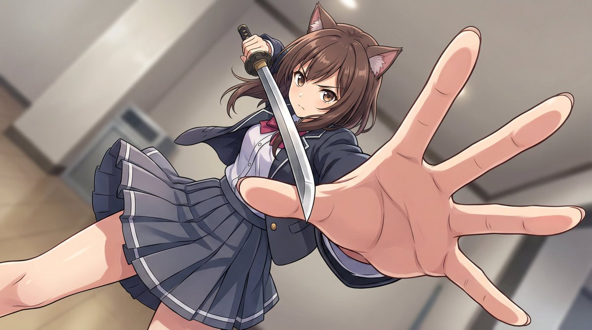 Dynamic Wide-Angle Action Pose Prompt (Gatotsu Style) 4