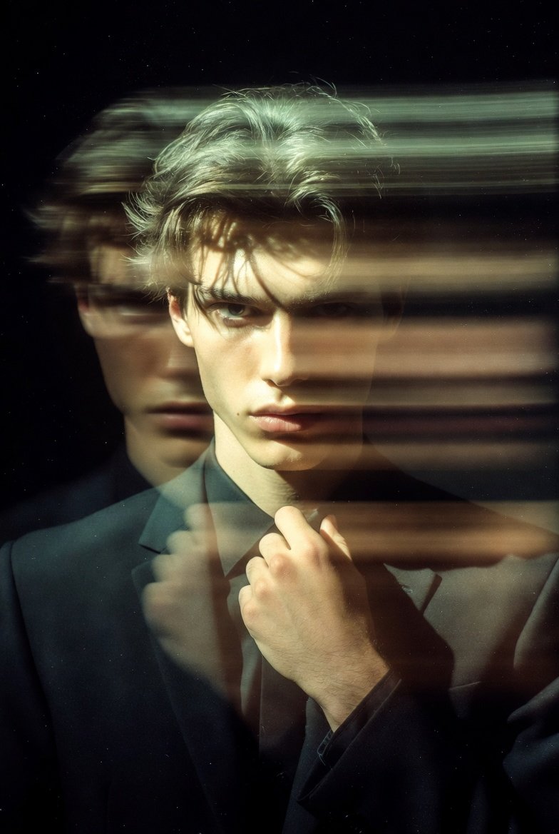 Moody Cinematic Portrait with Motion Blur 2
