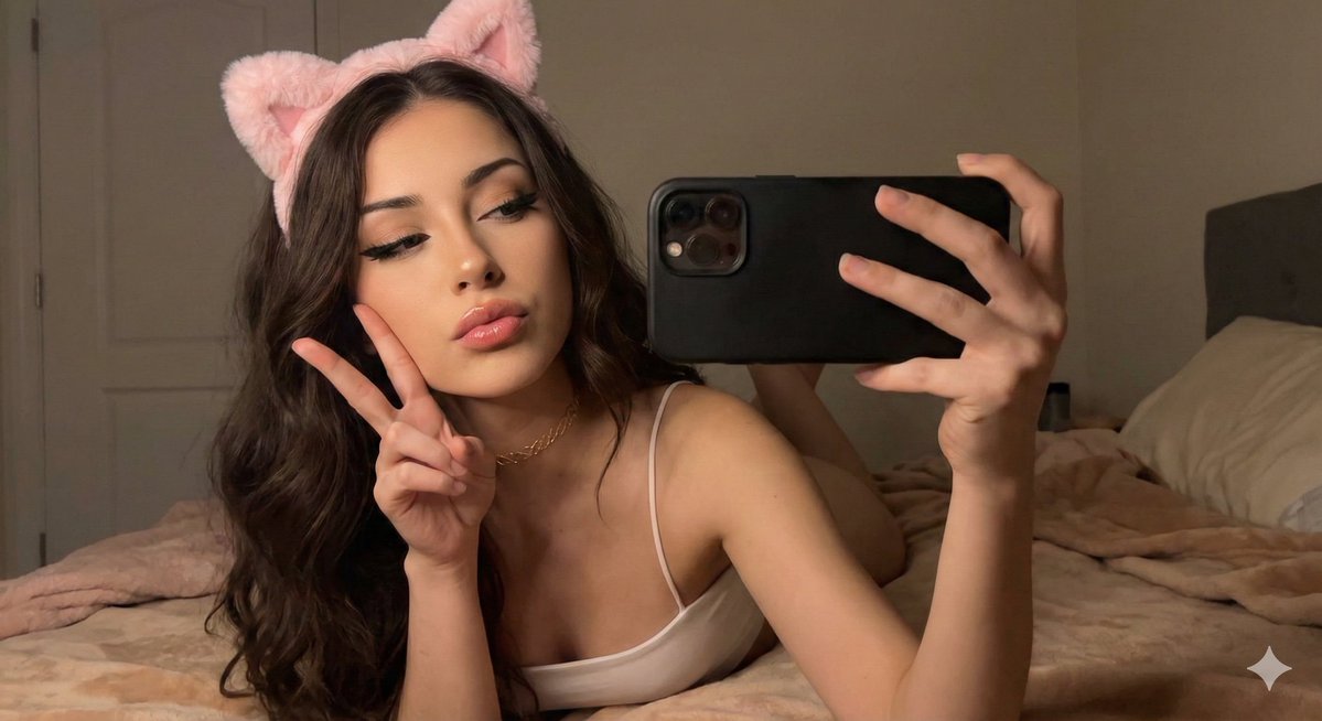 Seductive Catgirl Selfie Portrait Prompt