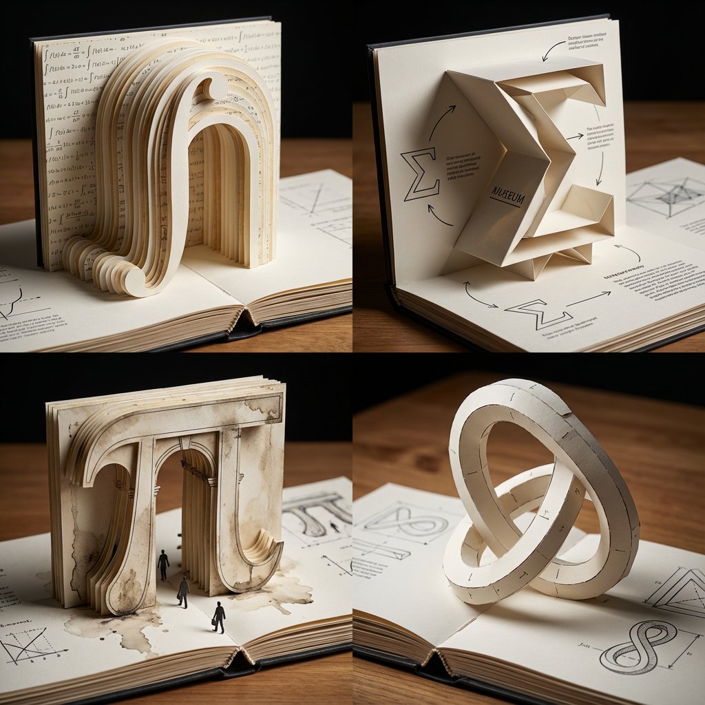 Pop-Up Paper Engineering of Mathematical Symbols