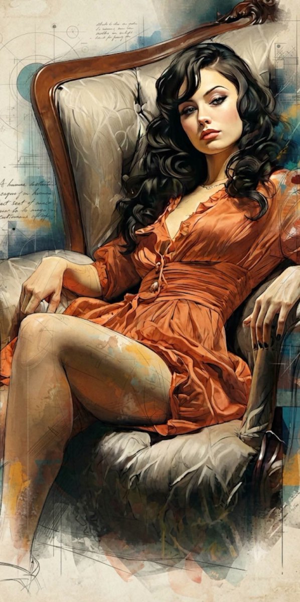 Mixed Media Cinematic Portrait Illustration 2
