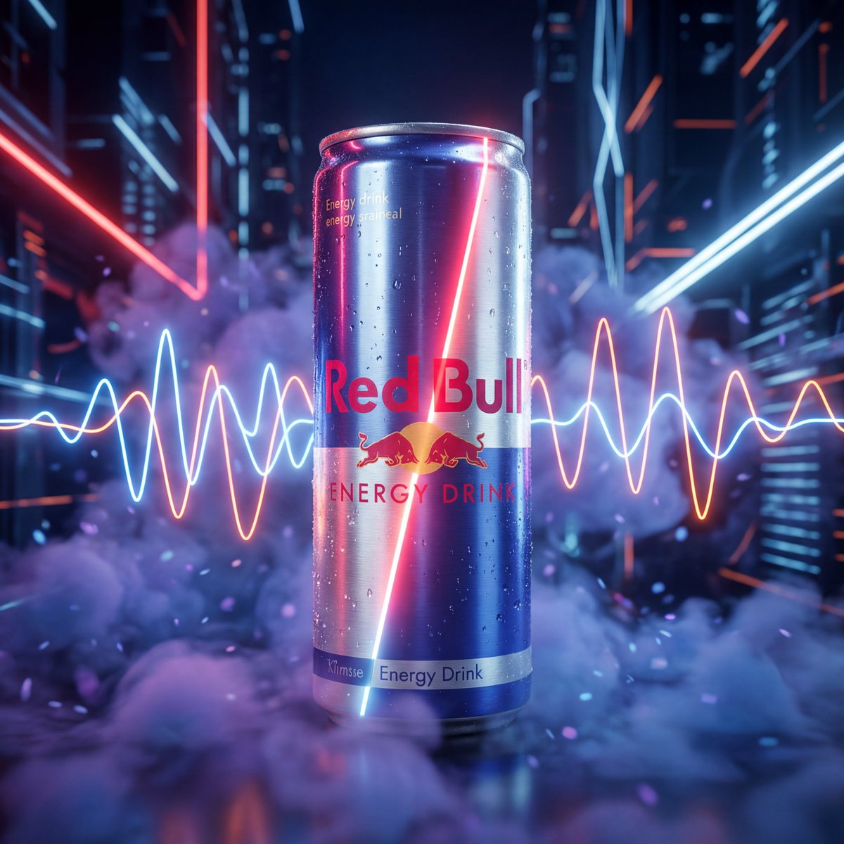 Hyper-Realistic Red Bull Can Ice Explosion Commercial 3
