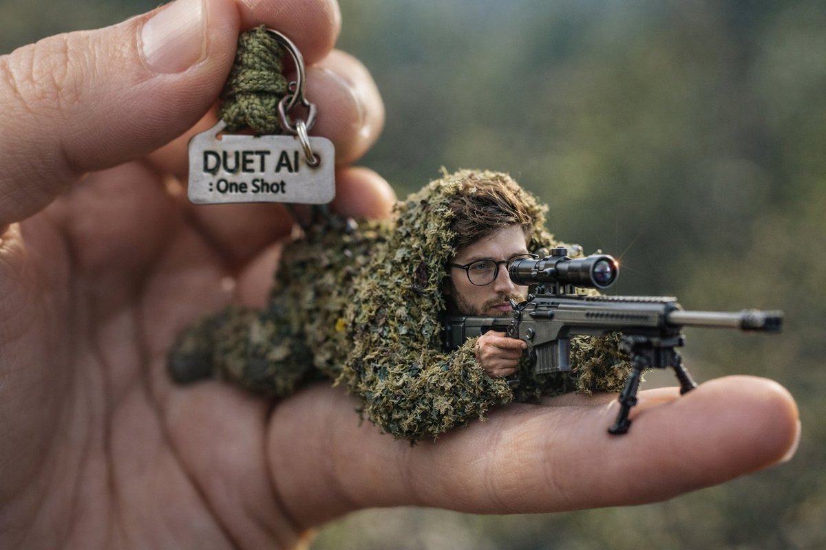 Macro Shot of Miniature Sniper Scene 2