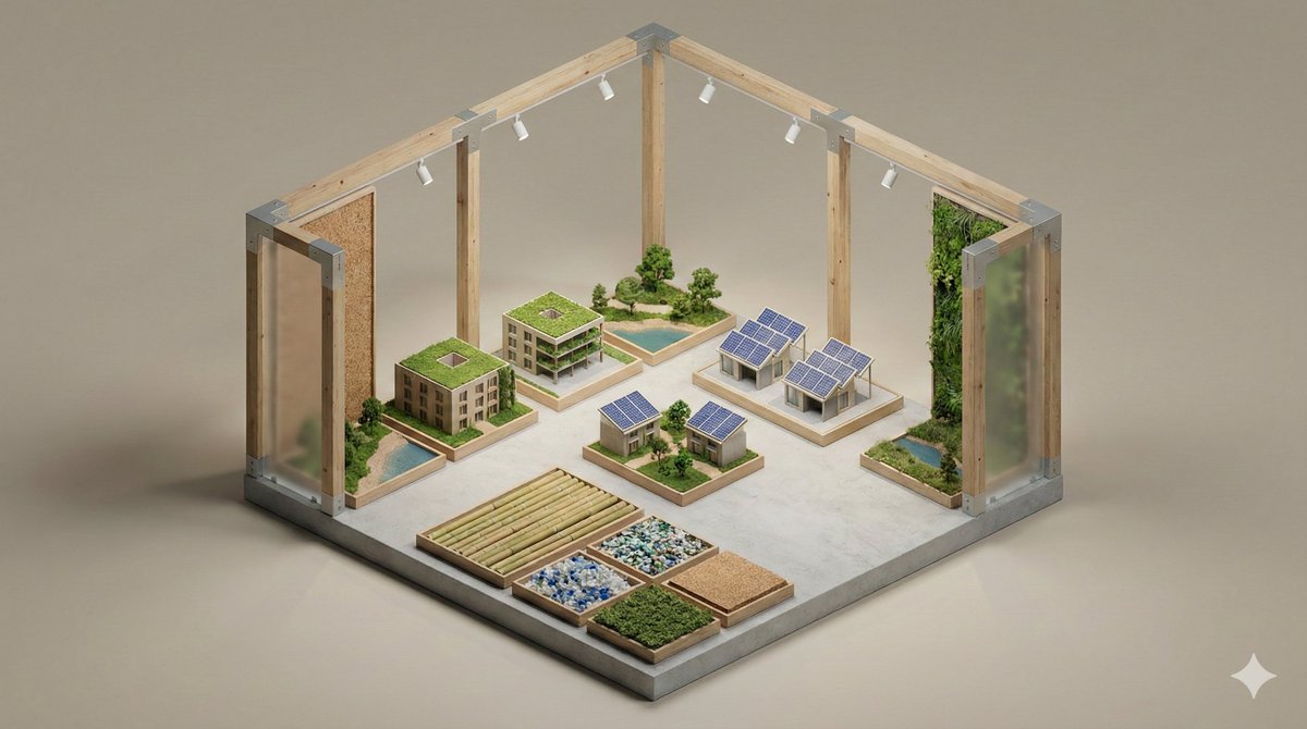 Minimalist 3D Isometric Exhibition Pod Diorama 3