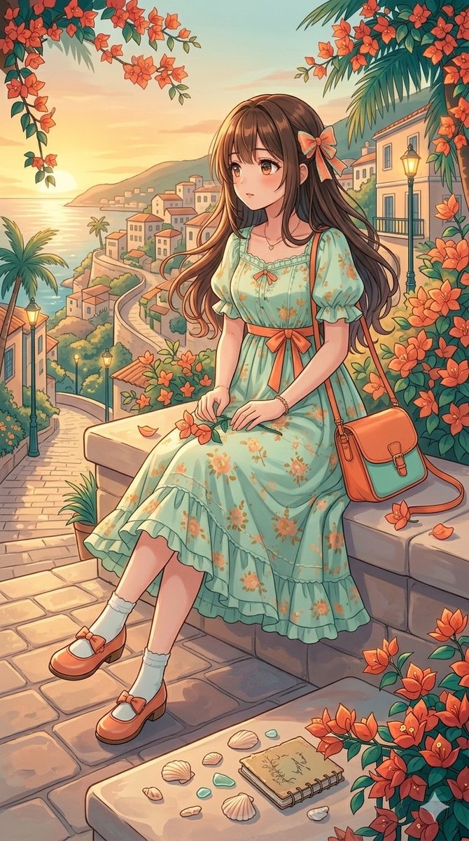 Anime Style Coastal Village Stroll 2