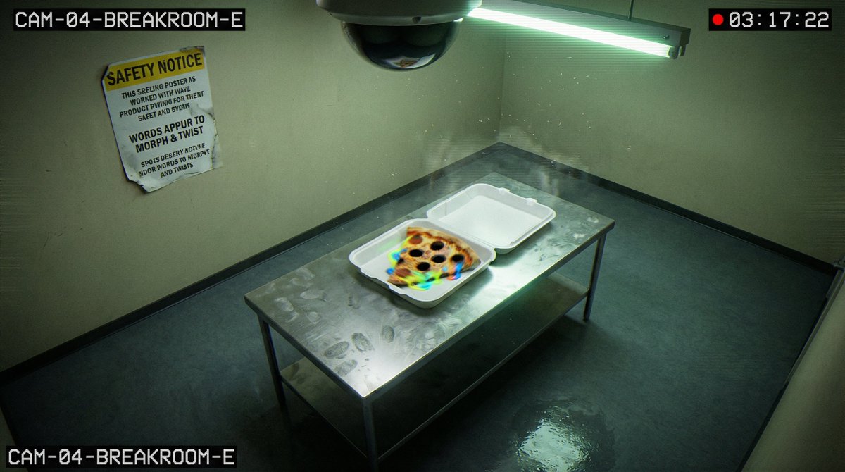 Forensic Surrealist Photography Prompt for Liminal Breakroom Incident 4