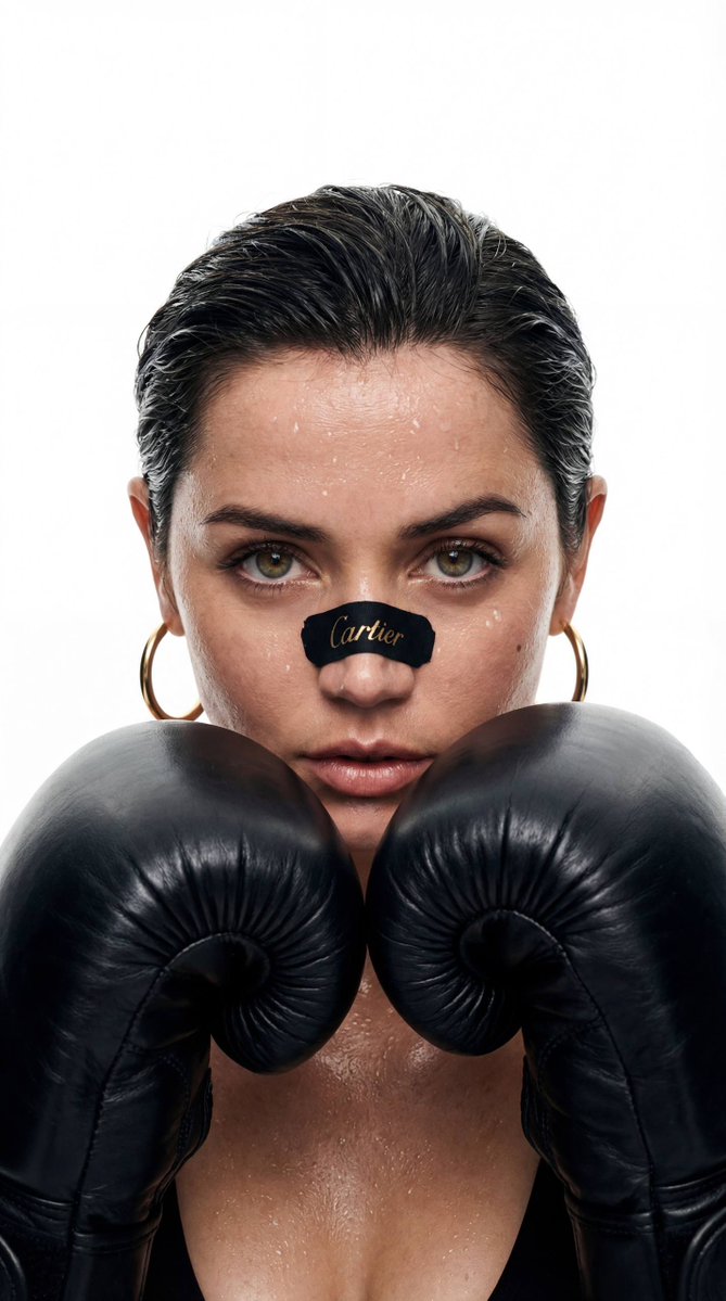 Cinematic Boxer Portrait with Cartier Branding 2