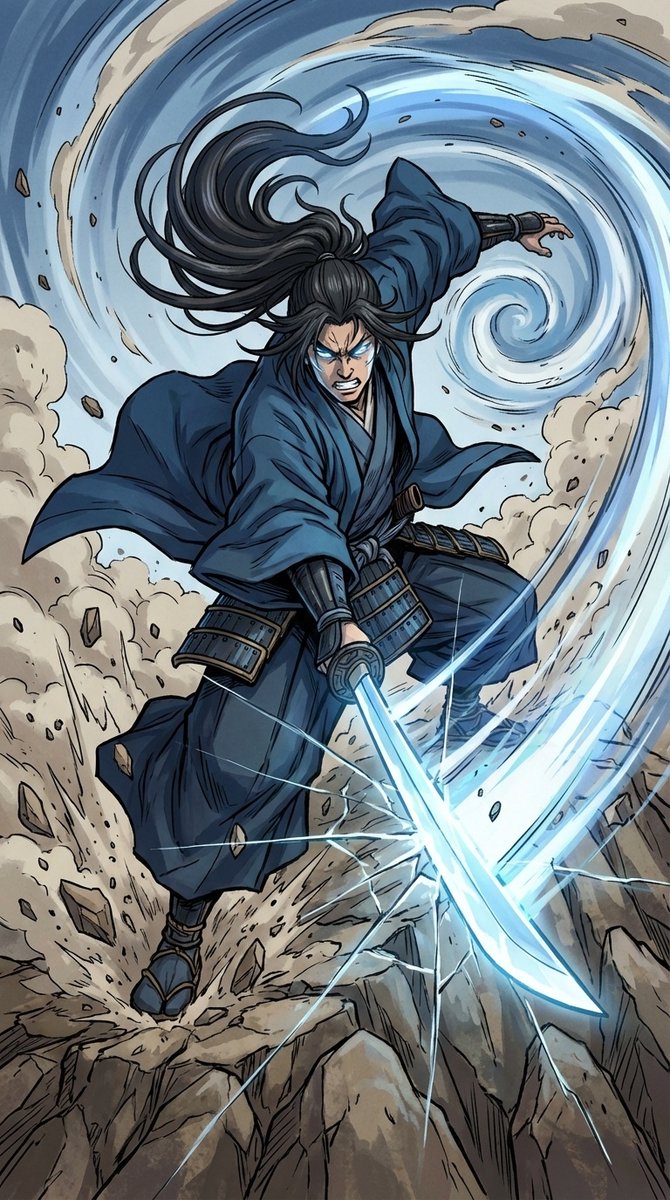 Samurai Swordsman Dynamic Battle Scene Prompt 4