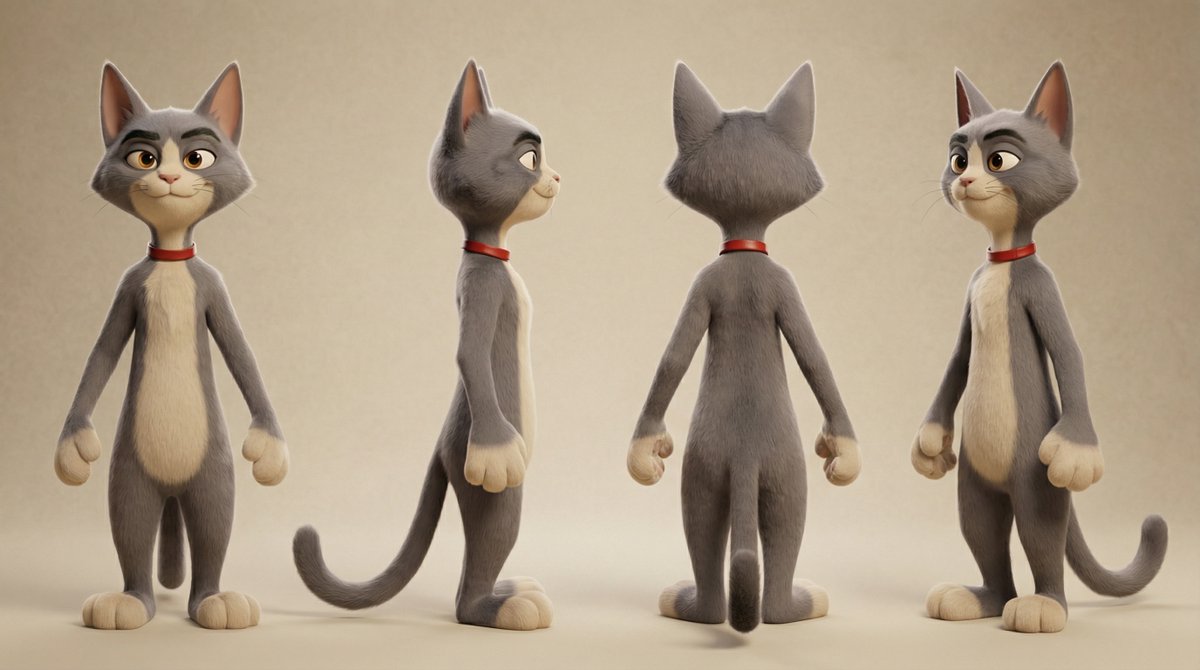 Action Pose Sheet for Cat 3