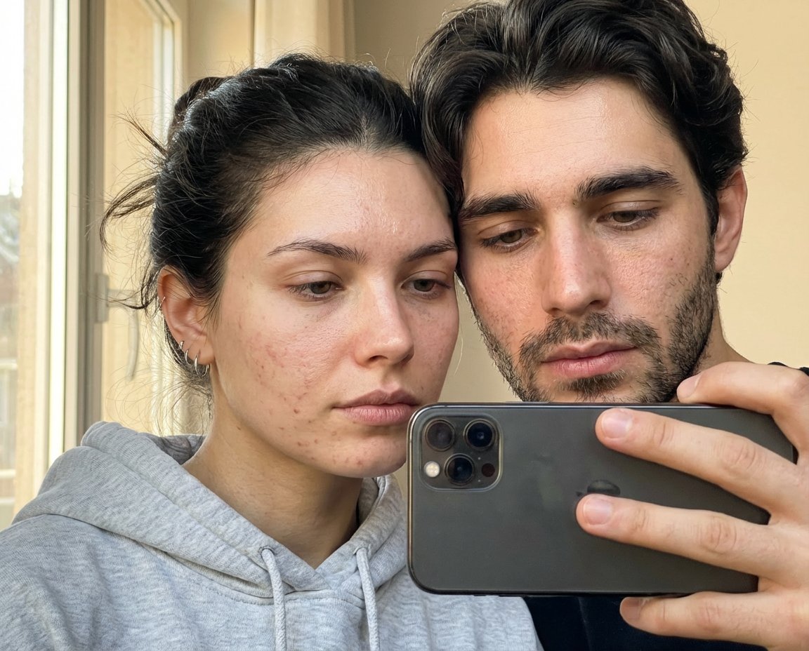 Ultra-Realistic Couple Mirror Selfie Prompt 2