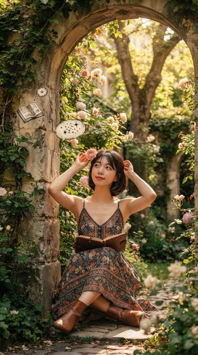 Serene Garden Literary Portrait 2