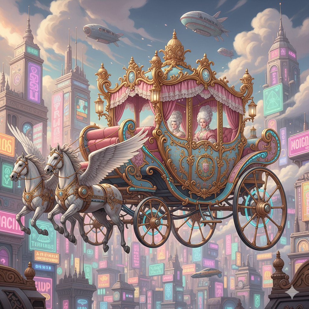 Cyberpunk Marie Antoinette Carriage