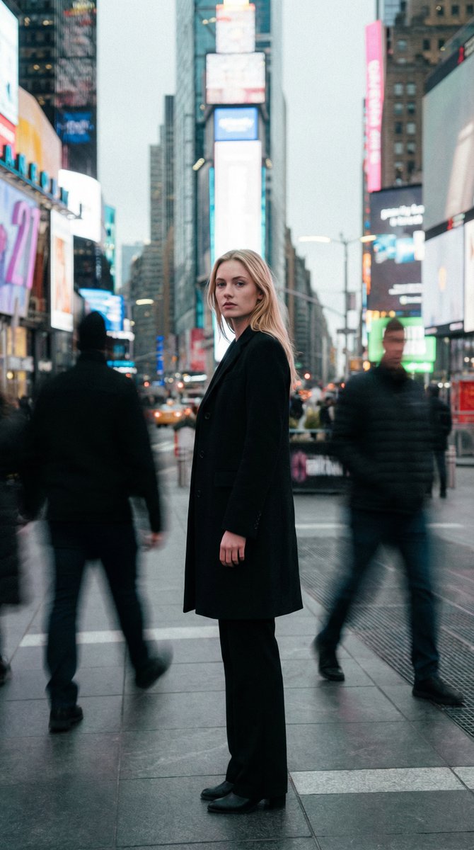 High Fashion Magazine Pictorial in Times Square