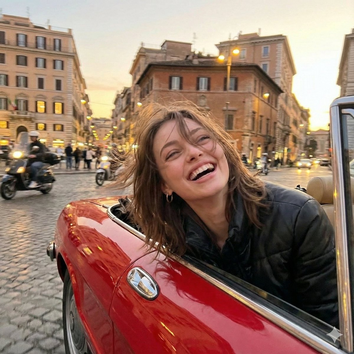 Spontaneous Twilight Rome Convertible Shot